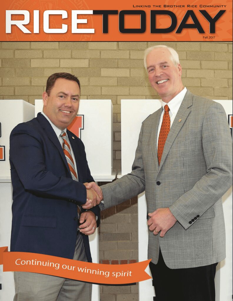Brother Rice High School private Catholic Bloomfield Hills Mi New Principal Rice Today Magazine 2017