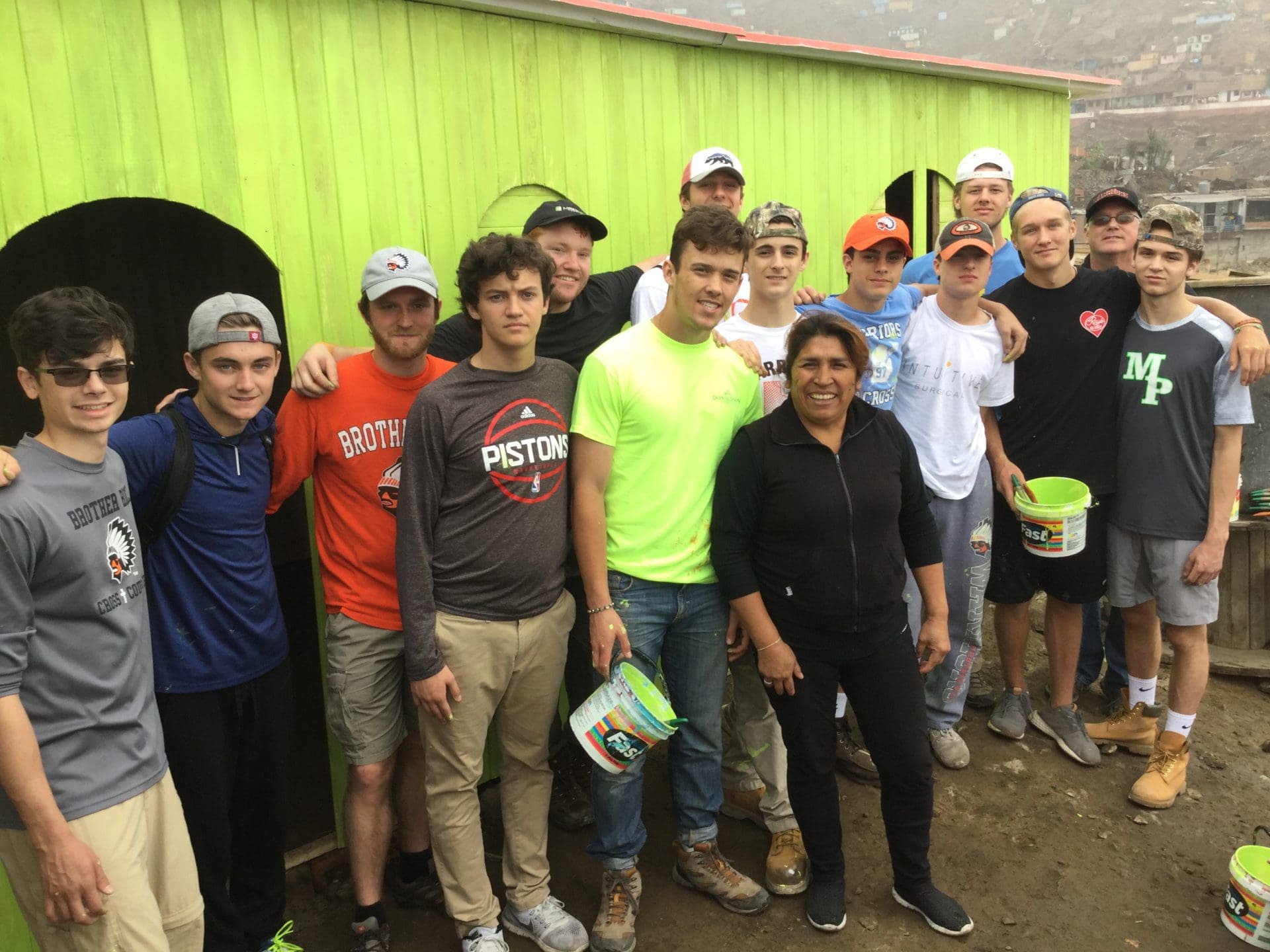 Brother Rice Peru Mission Trip 2018 Building a Home private catholic high school