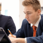 Brother Rice High School students in class